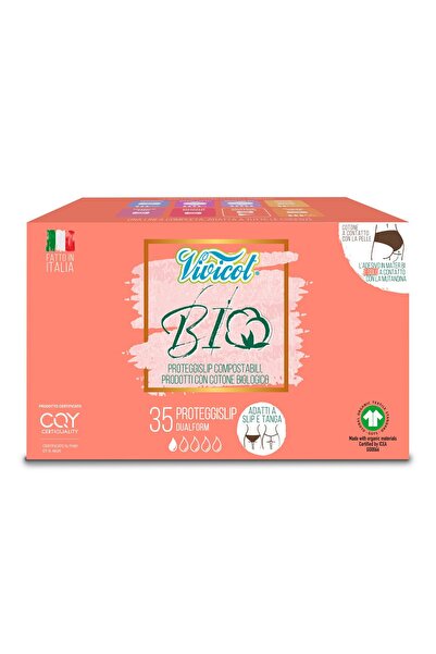 Vivicot Bio DualForm Protej-slipuri din bumbac organic, 2 x 35 bucăți, 1 pică...