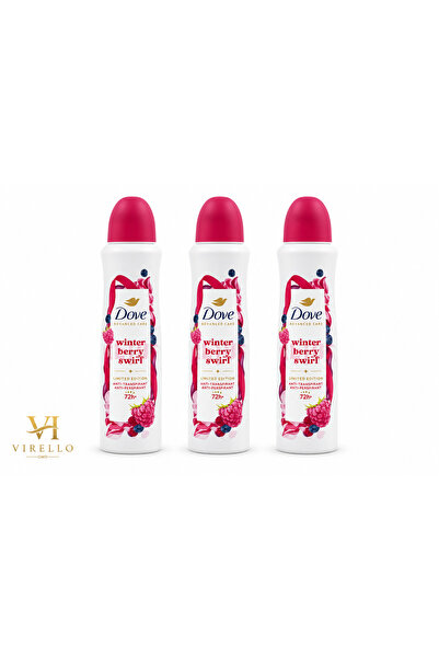 Dove Set 3 x Deodorant Spray Advanced Care Winter Berry Swirl, 150 ml, Ediție...