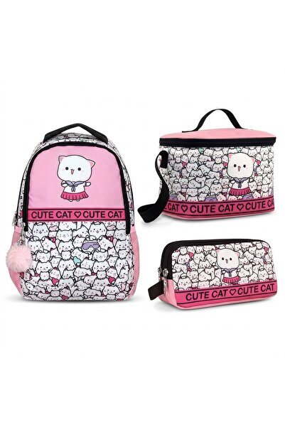 ÜMİT ÇANTA Cennec School Bag Set with Thermal Pencil Case, 3-Piece Quality Set