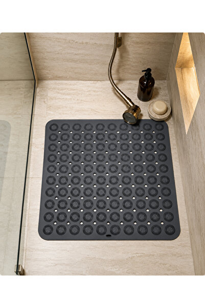 Veylora34 Vantuzlu Silikon masaj Banyo Paspası Duş Kaydırmazı 54x54 CM