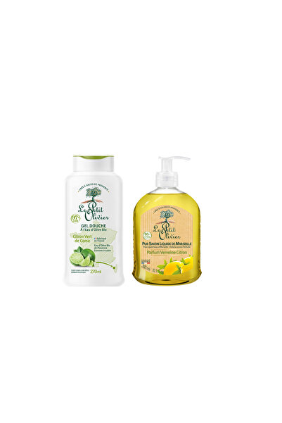 Le Petit Olivier Set de igienă cu citrice: Gel de duș cu lime 270ml + Săpun l...