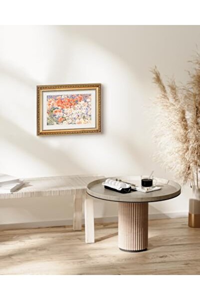 ALAYRA International Signtouch Flowers Wind Vintage Canvas Wall Art Gold Oute...
