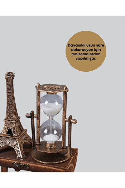 Epilons Dekoratif Kum Saati – Ahşap Malzeme, Hediyelik Masa Aksesuarı