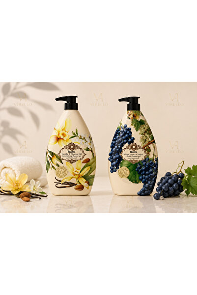 Bianca Set 2 Geluri de Duș Bianca, Vanilie & Ulei de Migdale și Struguri, 1 L...
