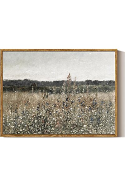 ALAYRA International Signtouch Wildflower Landscape Vintage Framed Canvas Wal...