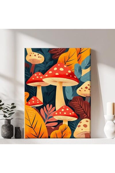 ALAYRA International Signtouch Mushroom Framed Canvas Wall Art 40x60 cm