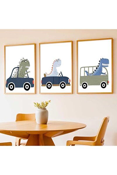 ALAYRA International ALAYRA Safari Animals Kids Classroom Wall Art 3-Piece Ou...
