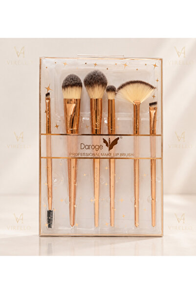 daroge Professional Set of 7 Daroge Makeup Brushes, Rose Gold, for Face, Eyes...
