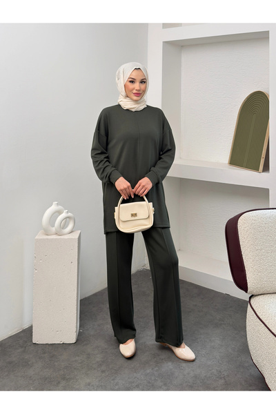 Mihran Butik Premium Model Modal Fabric Women's Top and Bottom Set