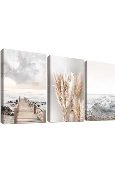ALAYRA International لوحة فنية جدارية مؤطرة بتصميم تجريدي من سيجن تاتش مقاس 3...