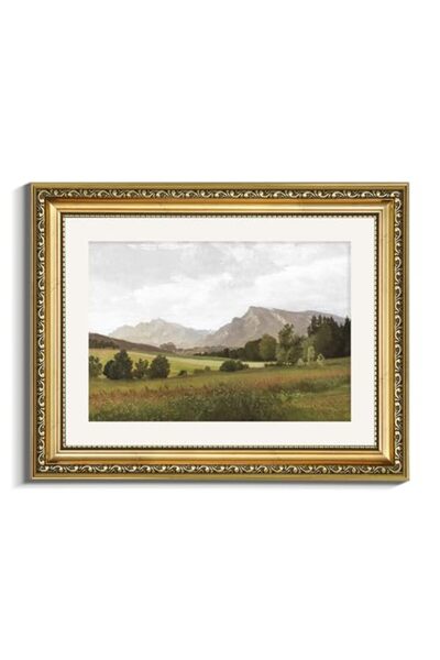 ALAYRA International Signtouch Rustic Landscape Scenery Vintage Wall Art Gold...