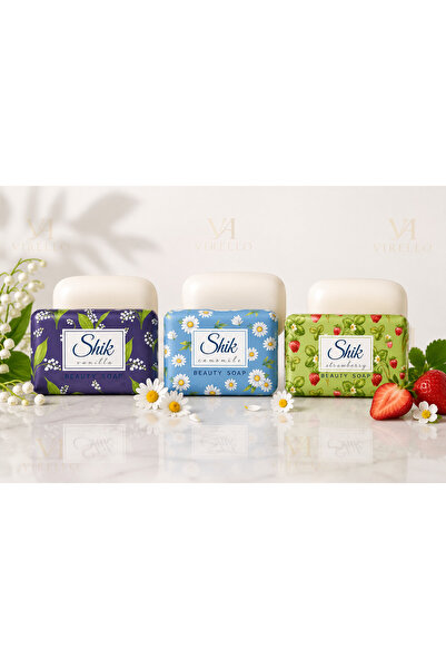 shık Set 3 Săpunuri Solide Beauty Soap, Crin, Mușețel și Căpșuni, 70 g/buc – ...