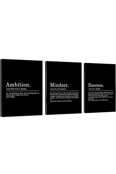 ALAYRA International Signtouch Inspirational Black Mindset Positive Wrap Fram...