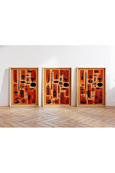 ALAYRA International Signtouch Modern Wall Art Set of 3 Outer Frame 40x60 cm