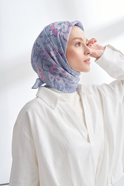 ARMANDA Garden Melody Desen the Tencel Edit Scarf - Mat Li̇la