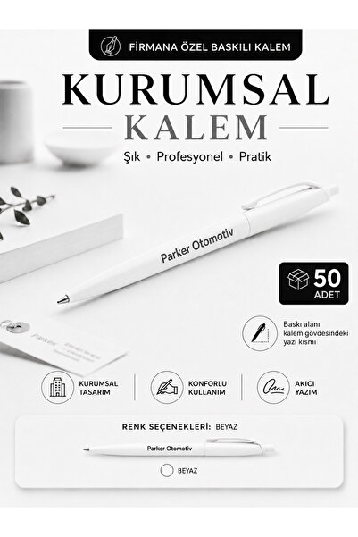 Parker Otomotiv A.Ş Printed Ballpoint Pen - Advertising Pen - Company Printed...