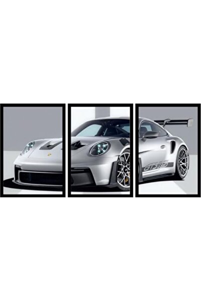 ALAYRA International Signtouch Racing Car Wall Art Set of 3 Outer Frame 30x40 cm