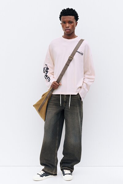 Pull & Bear STWD grafikli boxy tişört