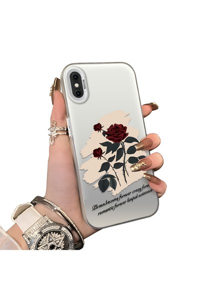 CHICASELUX حافظة صلبة واقية من الصدمات متوافقة مع هاتف iPhone X/XS مطبوع عليه...