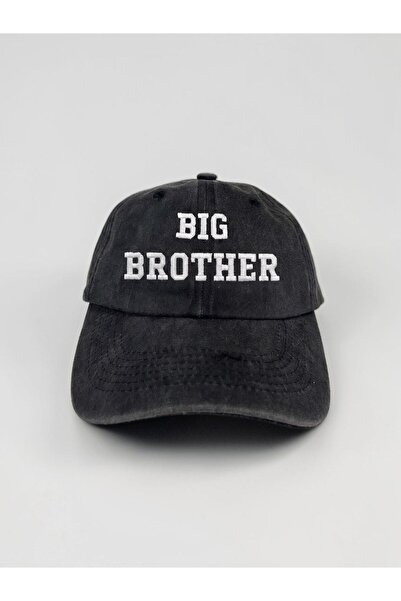 ŞapkaMania Black Big Brother Washable Vintage Vintage Baseball Cap Hat