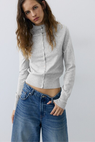 Pull & Bear Dik yaka hırka