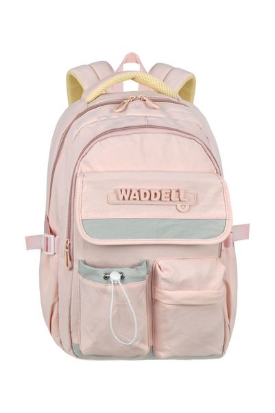Waddell Imported Orthopedic Backpack 26905 Primary School Middle School Bag Powder (with Pen Holder Gift)