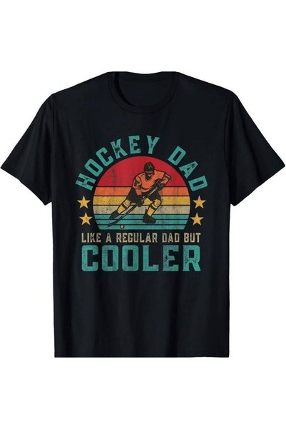29CUN تي شيرت مضحك بطبعة Ice Dad Vintage Hockey Father Daddy Gifts