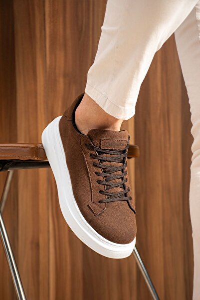 pabucmarketi Lace-Up Men's Sneaker Brown Suede