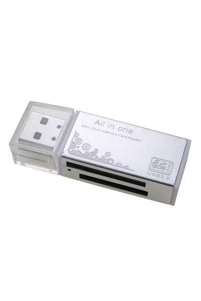 Alfais 6070 USB Çoklu Kart Okuyucu SD Micro MMC MS MicroSd Sdhc Hafıza Kartı Adaptörü