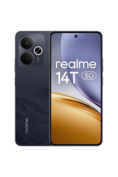 realme Telefon mobil 14T, 5G, Dual SIM, 256GB, 8GB RAM Obsidian Black (Negru)