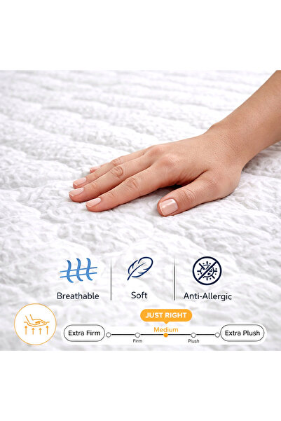 Euro Sleep Dream Gel Bonnell Spring Mattress – Gel-Infused Memory Foam, Cooling Mattress, Motion Isolation, Medium-Firm Orthopedic Support, Premium Fabric