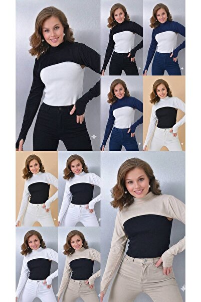 ALDAIYR 10 Pieces of Fingered Hijab Neck Collars |   Yakali Long Sleeve Sleev...