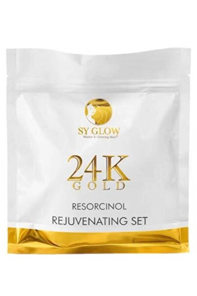 Sy Glow مجموعة تجديد البشرة بالذهب عيار 24 قيراط والريزورسينول