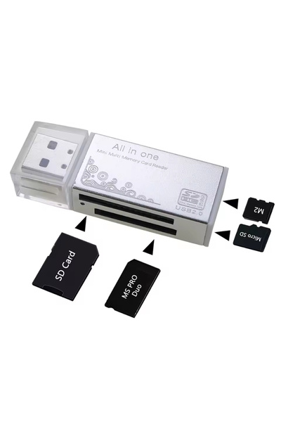 Alfais 6070 USB Çoklu Kart Okuyucu SD Micro MMC MS MicroSd Sdhc Hafıza Kartı ...