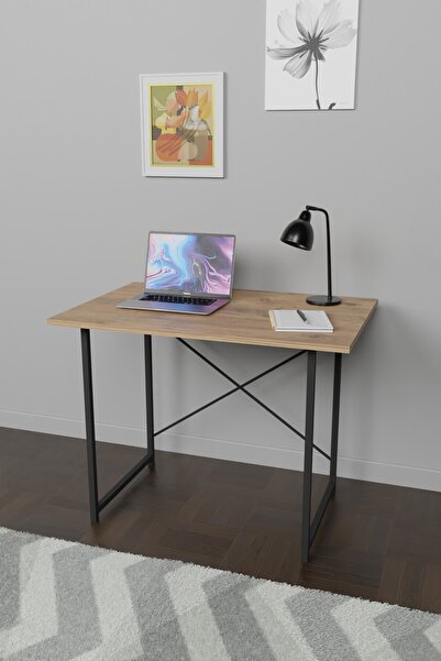 Veloora Modern Metal Ayaklı Çalışma Masası Laptop & Ofis Masası 52x90 Cm