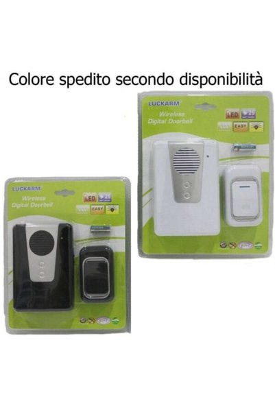 LUCKARM Sonerie wireless pentru casă, cu 25 de melodii, lumină LED, 3905