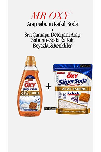 Mr.Oxy ARAP SABUNU KATKILI ÇAMAŞIR SODASI+ARAP SABUNU KATKILI ÇAMAŞIR DETERJA...