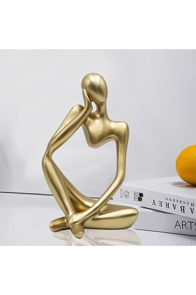 GENERAL Thinker Statues and Sculptures, Resin Sandstone Thinker Statue Decora...