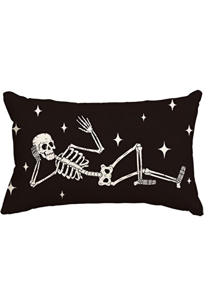 OtherMax Față de pernă decorativă de Halloween, schelet și stele 30x50 cm — p...