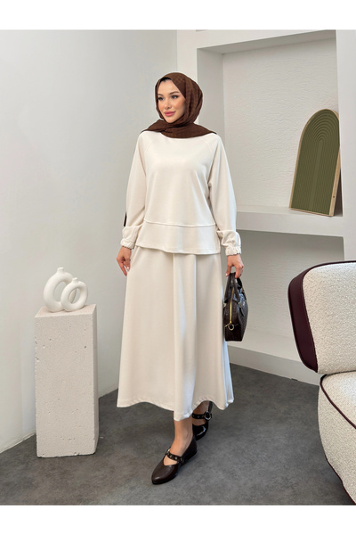 Mihran Butik Elite Model Modal Fabric Women's Top and Bottom Set