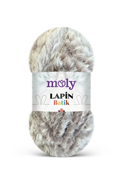 Moly Lapin Batik Tavşan Tüyü Dokulu Peluş Ebruli Örgü İpi 100gr - [Color No: ...