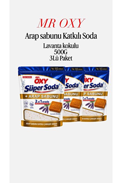 MR.OXY MR OXY ARAP SABUNU KATKILI ÇAMAŞIR SODASI LAVANTA KOKULU 500G 3LÜ