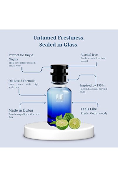 OUD AL MEYDAN Oil Based Perfume for Men & Women – Impression of 1957’s Elegant Musky Floral with Notes of White Musk, Jasmine & Vanilla – Alcohol-Free, 10+ Hr Wear (50 ML)
