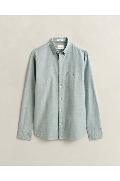 Gant Erkek Yeşil Regular Fit Oxford Gömlek