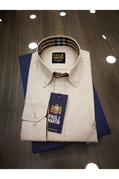 Paul Martin Canadian Plaid Garnished 100% Cotton Satin Men's Shirt
