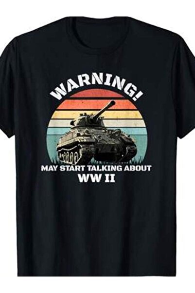 2BIR Warning May Start Talking Funny History Geek Shirt