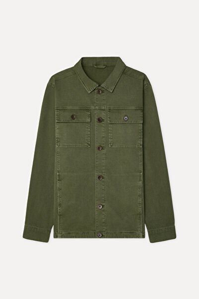 Mudo Men's Khaki Pocket Detailed Regular Fit Jacket
