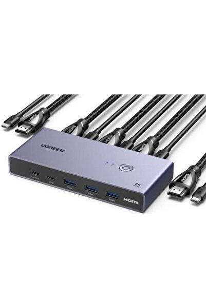 Ugreen HDMI USB-C KVM Διακόπτης Δεδομένων CM692 25961 2 θύρες