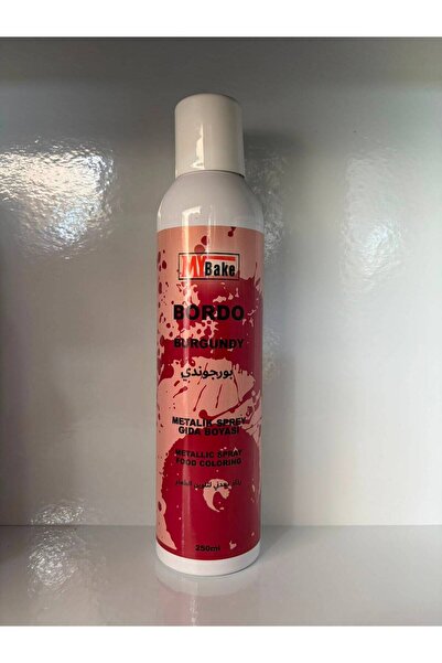MyBake Bordo Metalik Sprey Gıda Boyası 250 ml