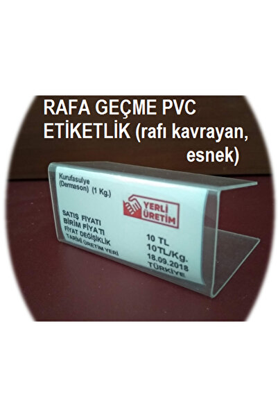 ETİKETLİK FİYATLIK Raf-U410 Rafa Front Passage U Type Transparent Label Holde...